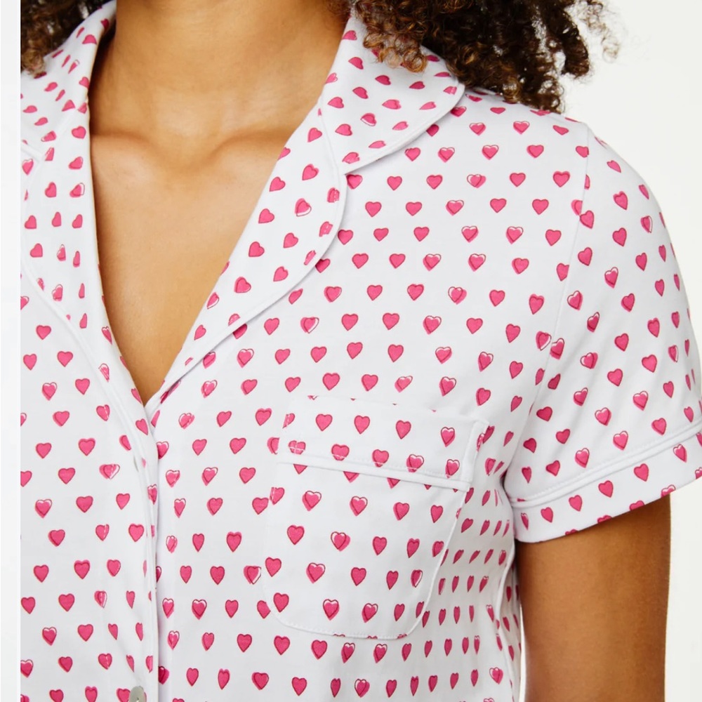 Roller rabbit pink hearts polo pajamas NWT size XS